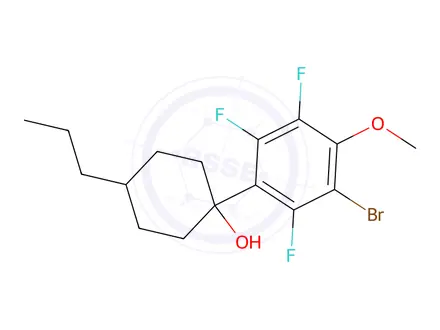 Chemical structure of 1-(3-Bromo-2,5,6-trifluoro-4-methoxyphenyl)-4-propylcyclohexanol