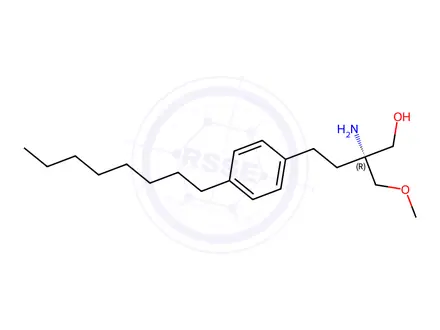 Chemical structure of (R)-2-amino-2-(methoxymethyl)-4-(4-octylphenyl)butan-1-ol