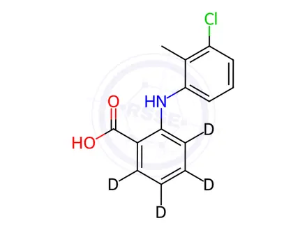 Chemical structure of Tolfenamic Acid-d4