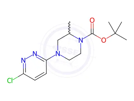 Chemical structure of tert-Butyl 4-(6-chloropyridazin-3-yl)-2-methylpiperazine-1-carboxylate, 95%