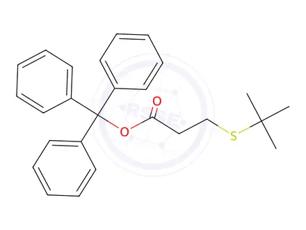 Chemical structure of trityl 3-(tert-butylthio)propanoate