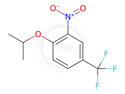 Chemical structure of Benzene, 1-(1-methylethoxy)-2-nitro-4-(trifluoromethyl)-