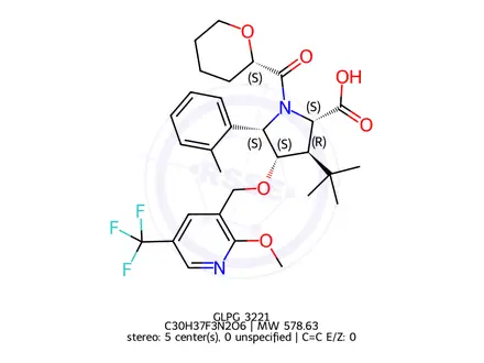 Chemical structure of GLPG 3221