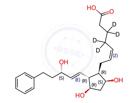 Chemical structure of Bimatoprost Impurity 5-d4