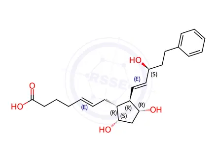 Chemical structure of 5-trans-Bimatoprost Acid
