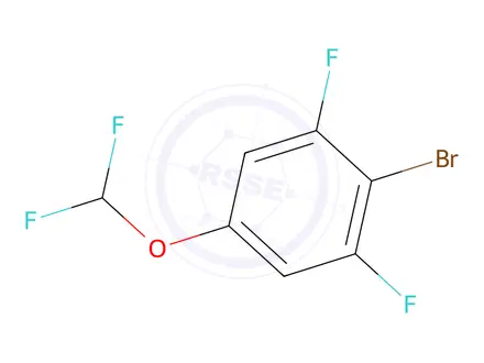 Chemical structure of 2-Bromo-5-(difluoromethoxy)-1,3-difluoro-benzene