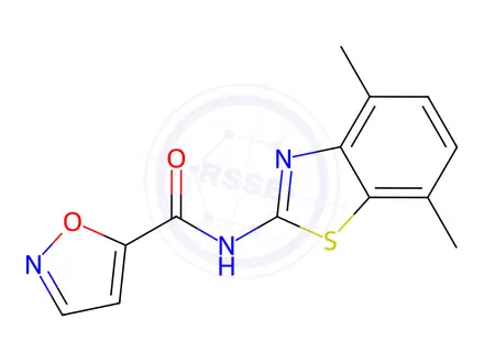 Chemical structure of N-(4,7-Dimethylbenzo[d]thiazol-2-yl)isoxazole-5-carboxamide