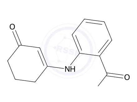 Chemical structure of 2-((3-Oxocyclohex-1-enyl)amino)benzoic acid
