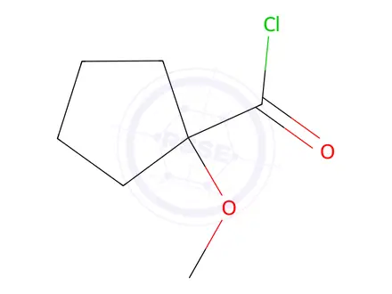 Chemical structure of 1-methoxycyclopentane-1-carbonyl chloride