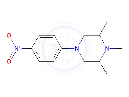 Chemical structure of 1,2,6-TriMethyl-4-(4-nitro-phenyl)-piperazine