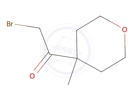 Chemical structure of 2-bromo-1-(4-methyloxan-4-yl)ethan-1-one