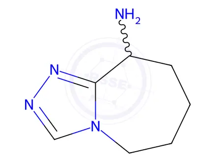 Chemical structure of 6,7,8,9-Tetrahydro-5H-[1,2,4]triazolo[4,3-a]azepin-9-amine