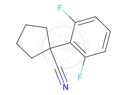 Chemical structure of 1-(2,6-Difluorophenyl)cyclopentanecarbonitrile