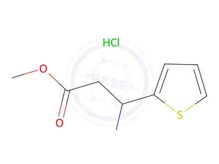 Chemical structure of Methyl 3-amino-3-(thiophen-2-yl)propanoate hydrochloride