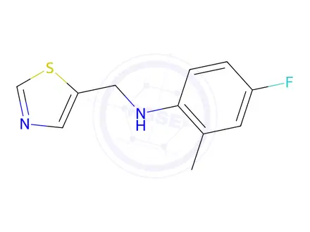 Chemical structure of 4-Fluoro-2-methyl-N-(thiazol-5-ylmethyl)aniline