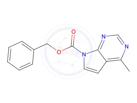 Chemical structure of Benzyl 4-methyl-7H-pyrrolo[2,3-d]pyrimidine-7-carboxylate
