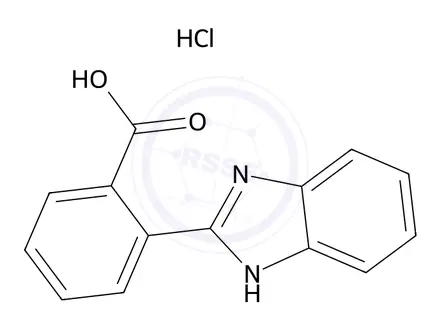 Chemical structure of 2-(1H-Benzoimidazol-2-yl)-benzoic acidhydrochloride
