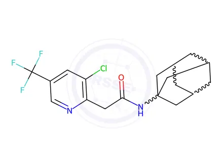 Chemical structure of N-(adamantan-1-yl)-2-(3-chloro-5-(trifluoromethyl)pyridin-2-yl)acetamide