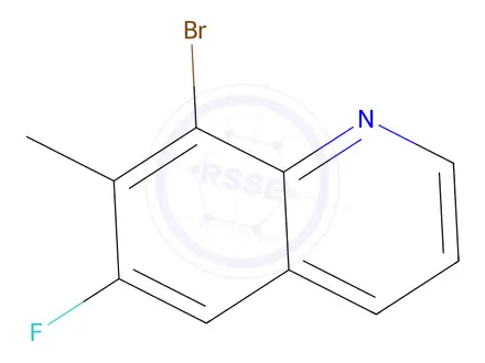 Chemical structure of 8-Bromo-6-fluoro-7-methylquinoline