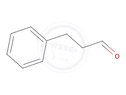 Chemical structure of phenylpropionaldehyde