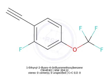 Chemical structure of 1-Ethynyl-2-fluoro-4-(trifluoromethoxy)benzene