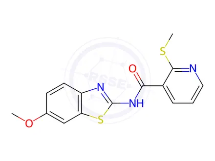 Chemical structure of N-(6-Methoxybenzo[d]thiazol-2-yl)-2-(methylthio)nicotinamide