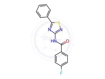 Chemical structure of 4-Fluoro-N-(5-phenyl-1,2,4-thiadiazol-3-yl)benzamide
