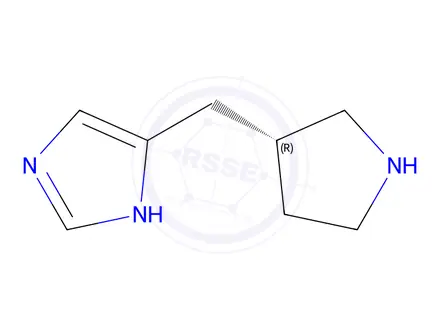 Chemical structure of (R)-4-(Pyrrolidin-3-ylmethyl)-1H-imidazole