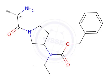 Chemical structure of Benzyl (1-((S)-2-aminopropanoyl)pyrrolidin-3-yl)(isopropyl)carbamate