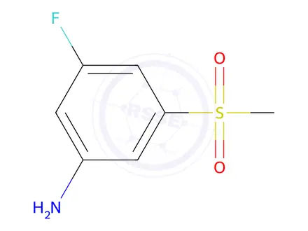 Chemical structure of 3-Fluoro-5-(methylsulfonyl)aniline