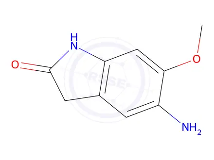 Chemical structure of 5-Amino-6-methoxyindolin-2-one