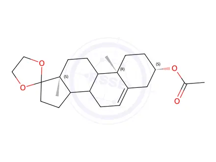 Chemical structure of Androst-5-ene-3-acetyl-17-ketal