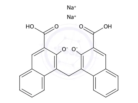 Chemical structure of Pamoic Acid Disodium Salt Monohydrate