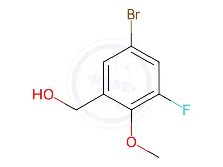 Chemical structure of (5-Bromo-3-fluoro-2-methoxyphenyl)methanol