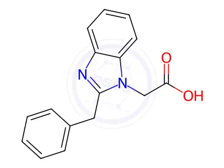 Chemical structure of (2-Benzyl-1H-benzimidazol-1-yl)acetic acid