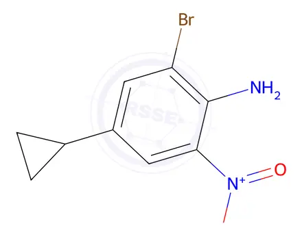 Chemical structure of 2-Bromo-4-cyclopropyl-6-nitroaniline