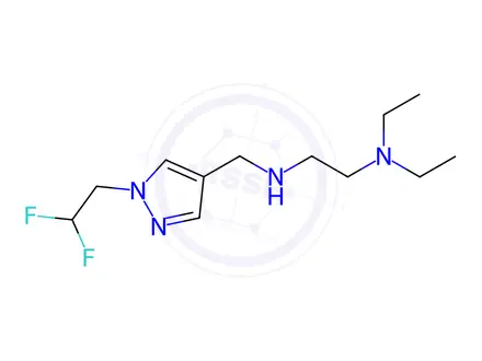 Chemical structure of N'-{[1-(2,2-difluoroethyl)-1H-pyrazol-4-yl]methyl}-N,N-diethylethane-1,2-diamine