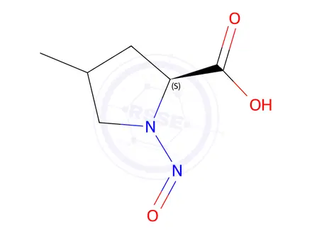 Chemical structure of N-nitroso-4-methyl-L-proline