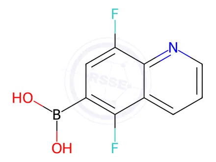 Chemical structure of (5,8-Difluoroquinolin-6-yl)boronic acid