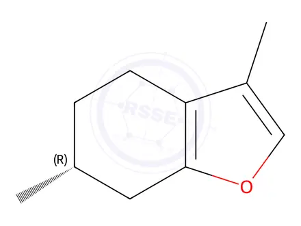 Chemical structure of (R)-(+)-Menthofuran (>85%)