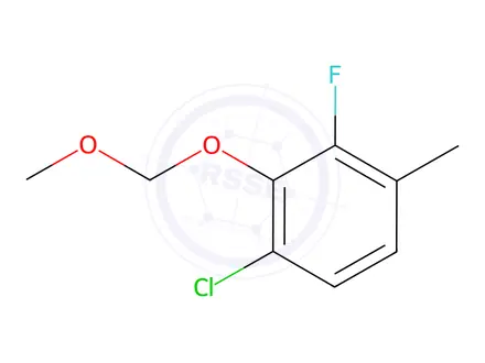 Chemical structure of Benzene, 1-chloro-3-fluoro-2-(methoxymethoxy)-4-methyl-