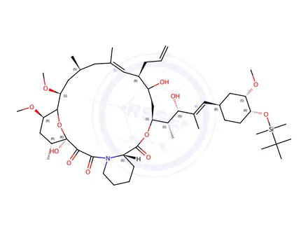 Chemical structure of 22-Hydroxy-33-tert-butyldimethylsilyloxy-iso-FK-506