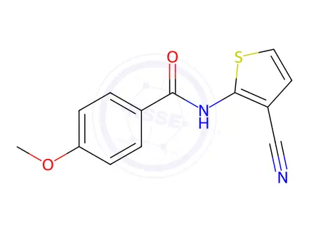 Chemical structure of N-(3-Cyanothiophen-2-yl)-4-methoxybenzamide