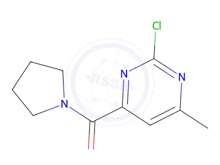 Chemical structure of (2-Chloro-6-methylpyrimidin-4-yl)(pyrrolidin-1-yl)methanone