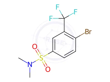 Chemical structure of 4-Bromo-N,N-dimethyl-3-(trifluoromethyl)benzenesulfonamide