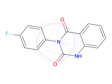 Chemical structure of 3-(4-Fluorophenyl)quinazoline-2,4(1H,3H)-dione