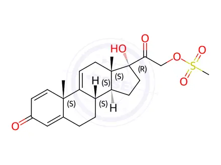 Chemical structure of Prednisolone Impurity 128