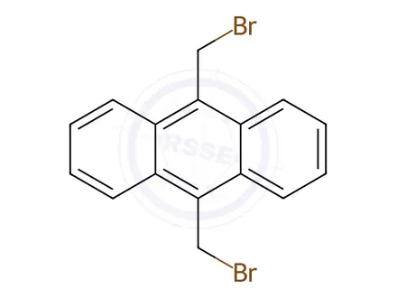 Chemical structure of 9,10-Bis(bromomethyl)anthracene
