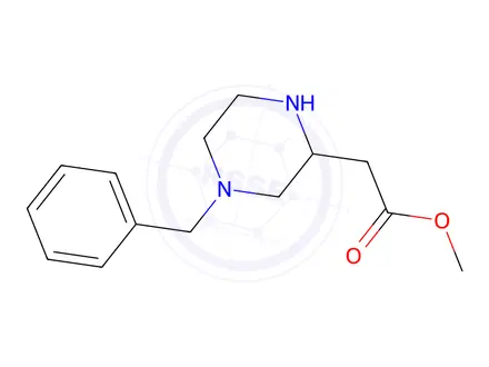 Chemical structure of Methyl 2-(4-benzylpiperazin-2-yl)acetate 2HCl