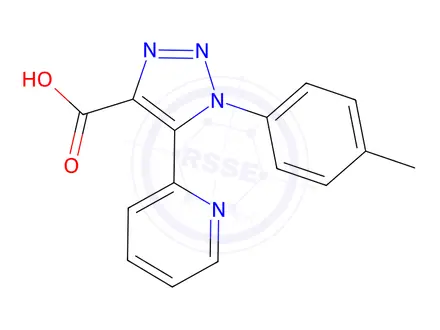 Chemical structure of 5-(Pyridin-2-yl)-1-(p-tolyl)-1H-1,2,3-triazole-4-carboxylic acid